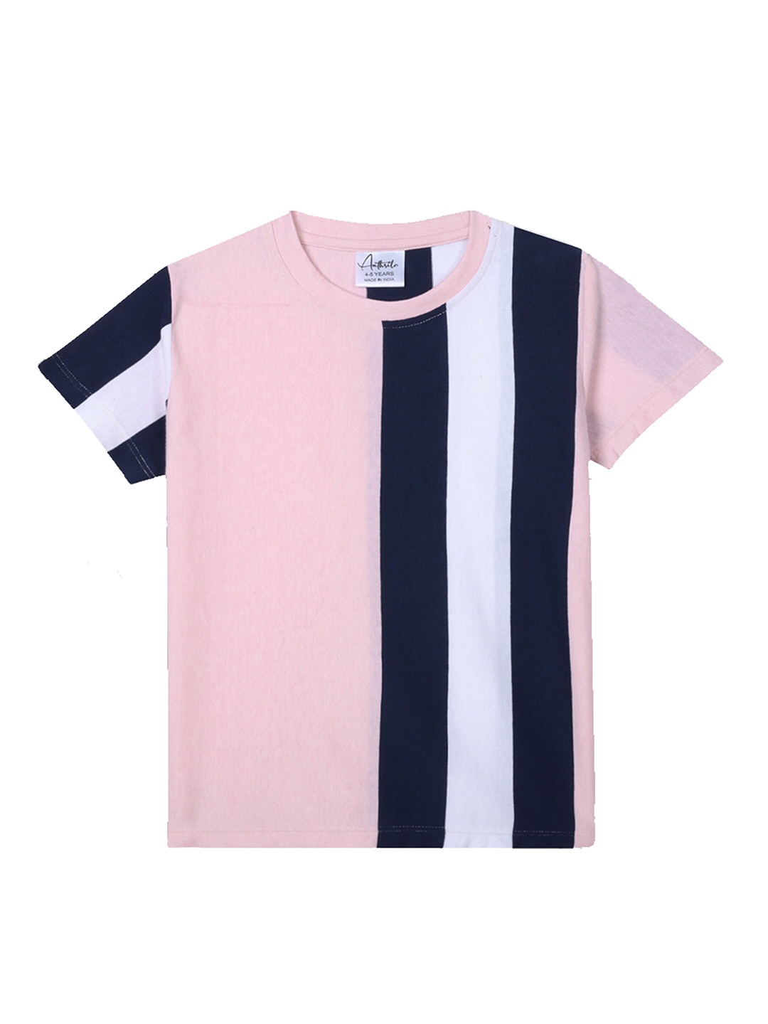 

Anthrilo Boys Striped V-Neck T-shirt, Multi