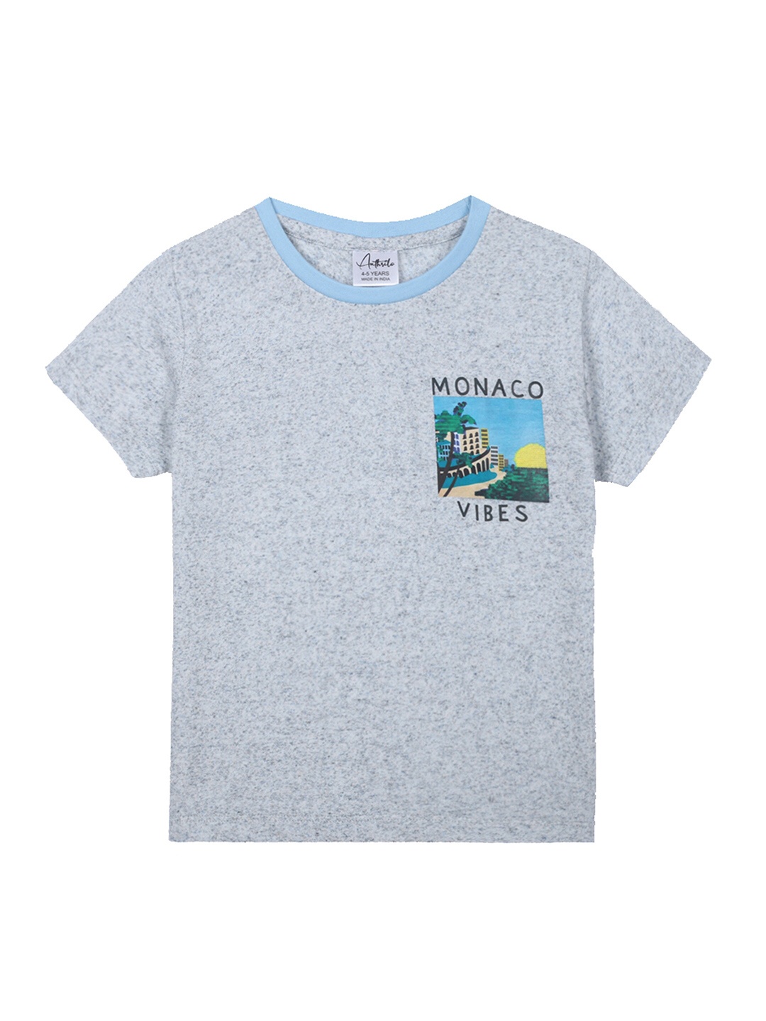 

Anthrilo Boys Printed Pockets T-shirt, Blue