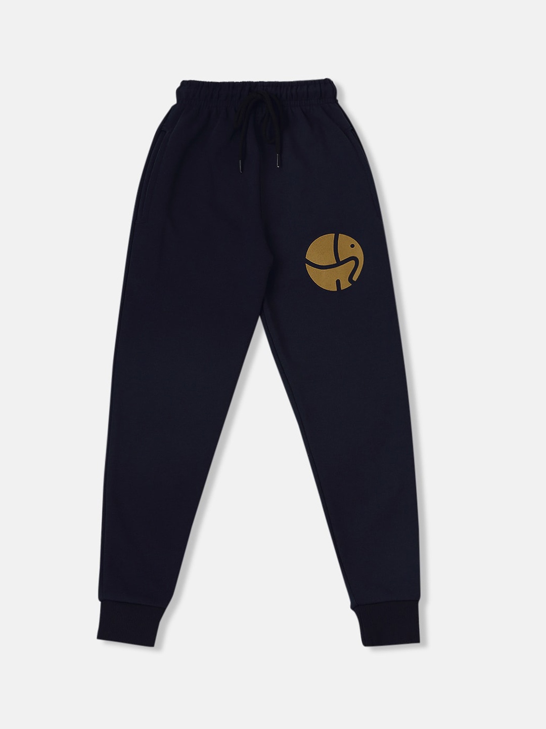 

MADSTO Boys Mid-Rise Cotton Joggers, Navy blue