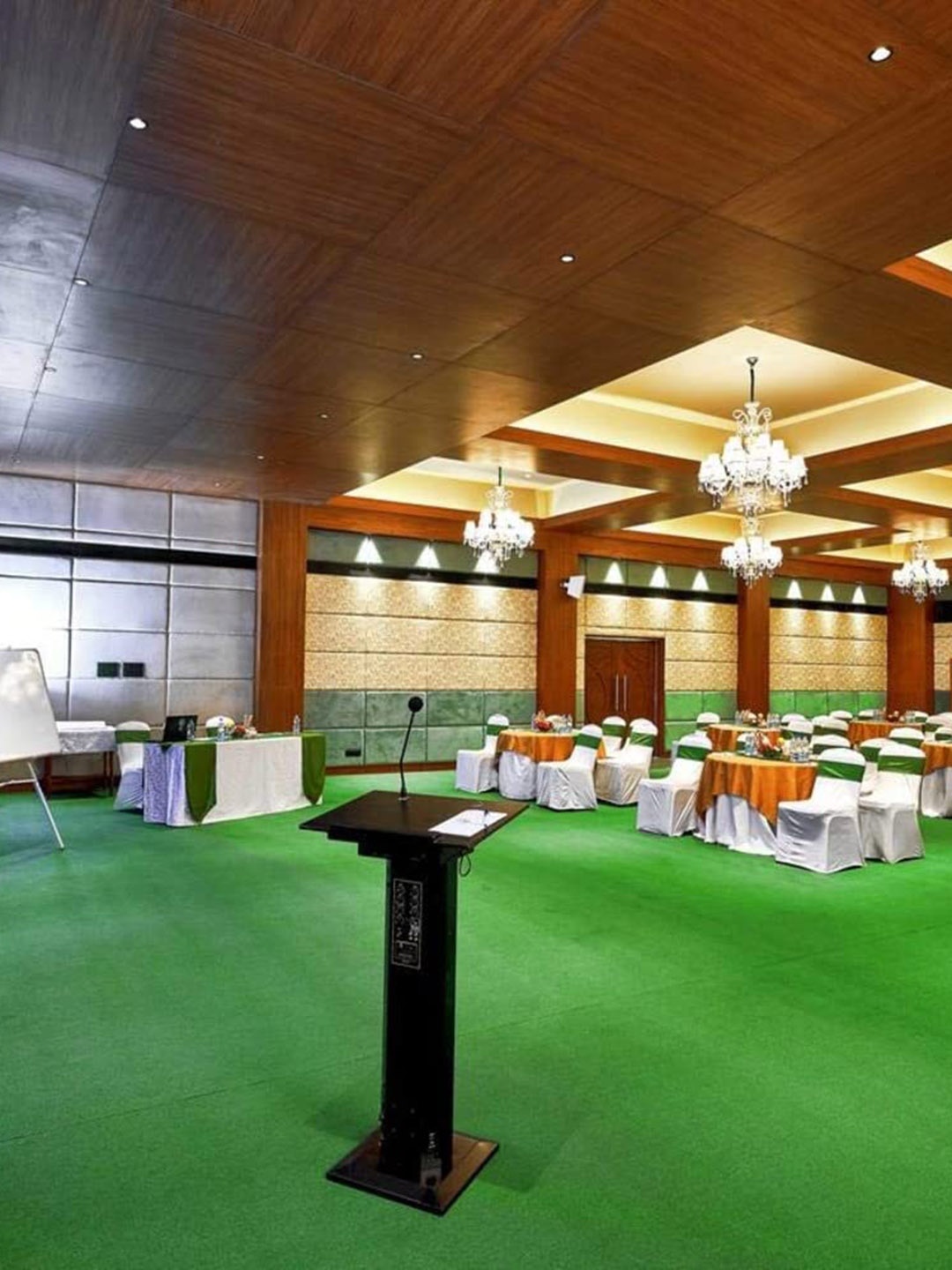 F & B RUGS Green Anti Skid Outdoor Carpet