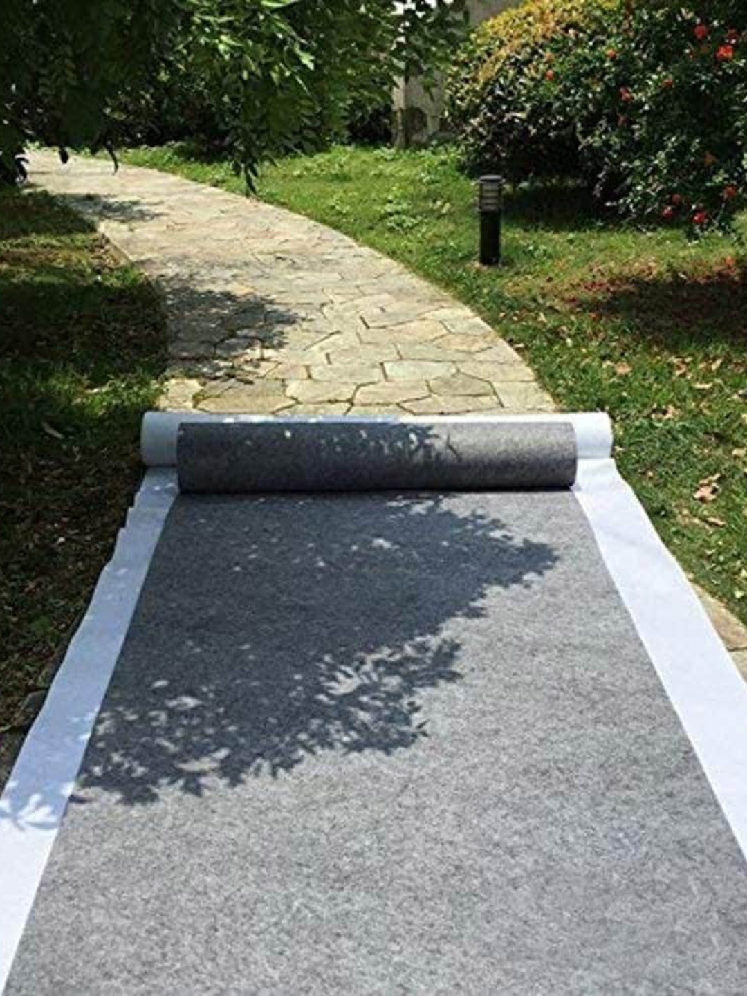 F & B RUGS Grey Non-Woven Anti-Skid Indoor Or Outdoor Carpet