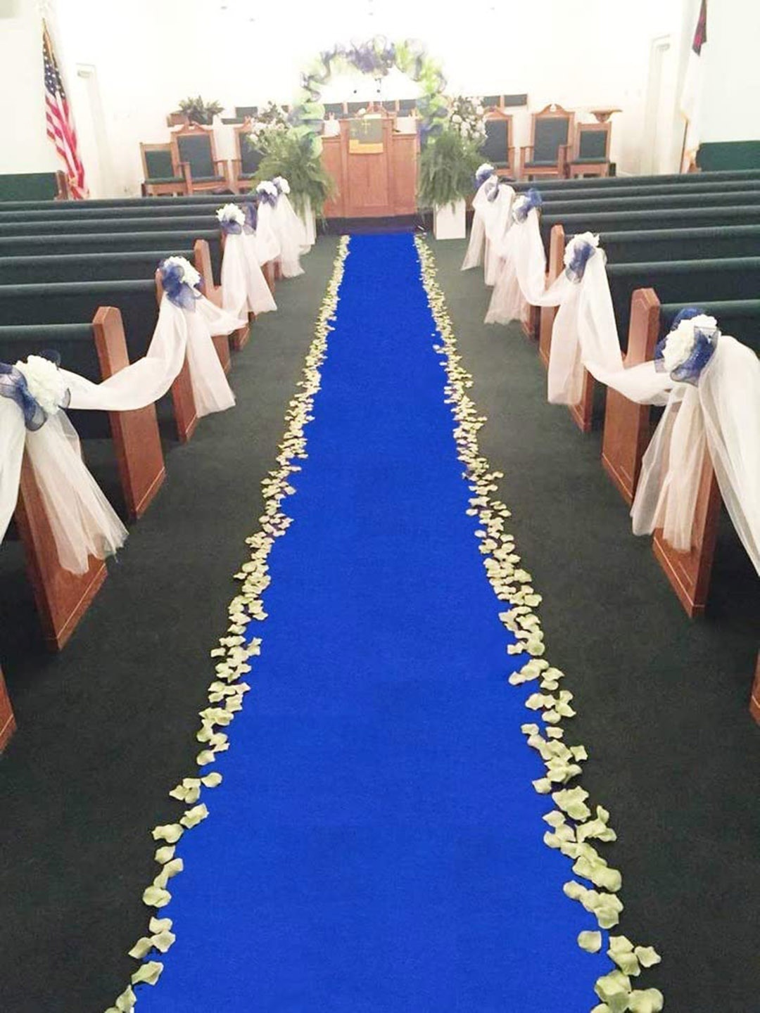 

F & B RUGS Blue Anti Skid Outdoor Carpet