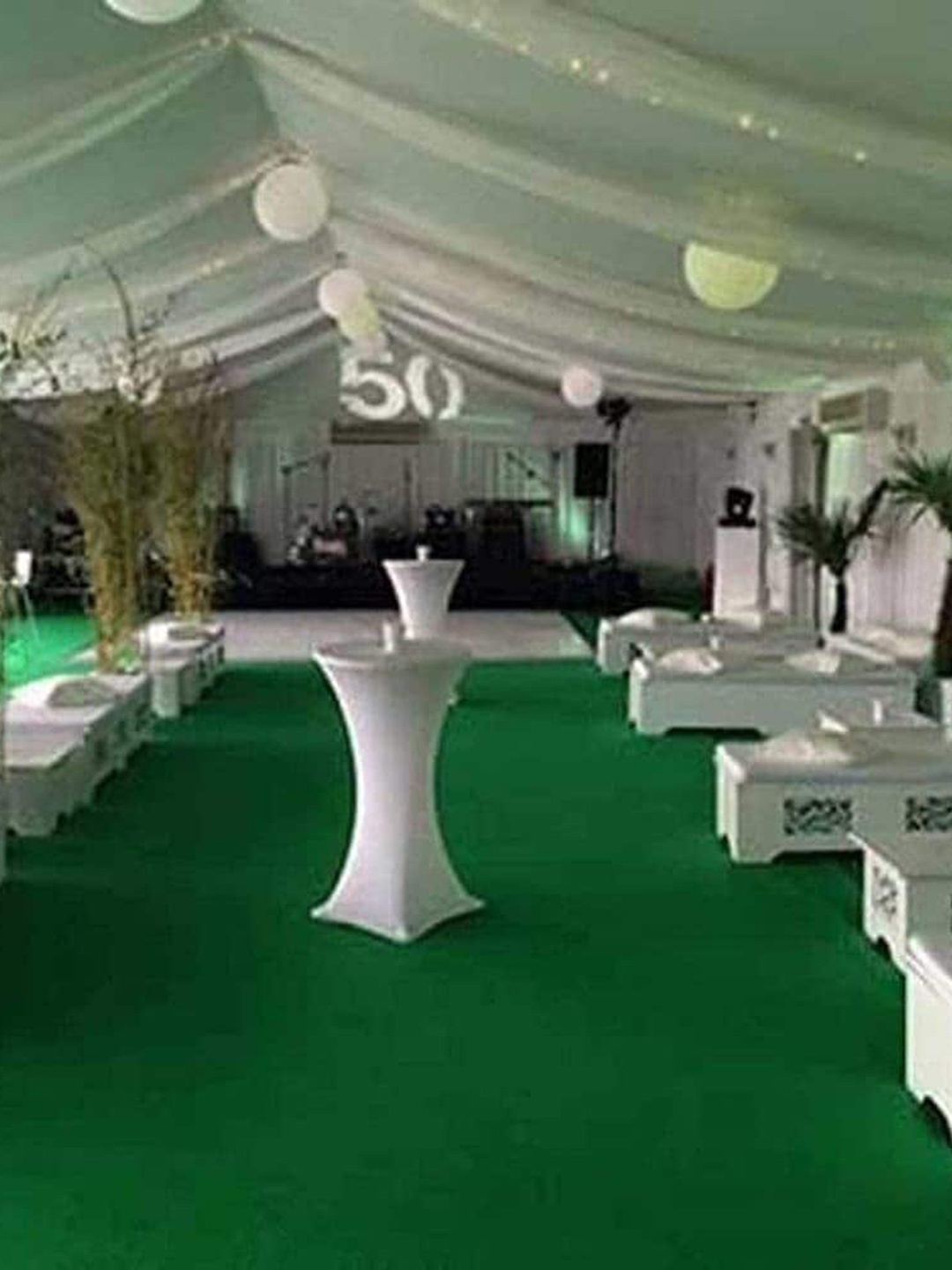 F & B RUGS Green Anti Skid Outdoor Carpet