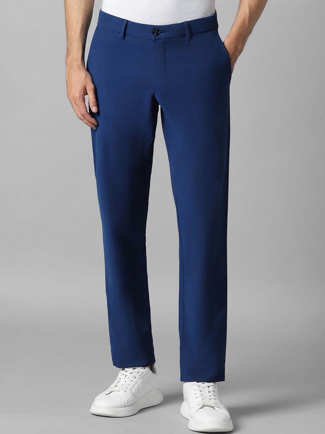 

Louis Philippe Sport Men Mid-Rise Slim Fit Trousers, Blue