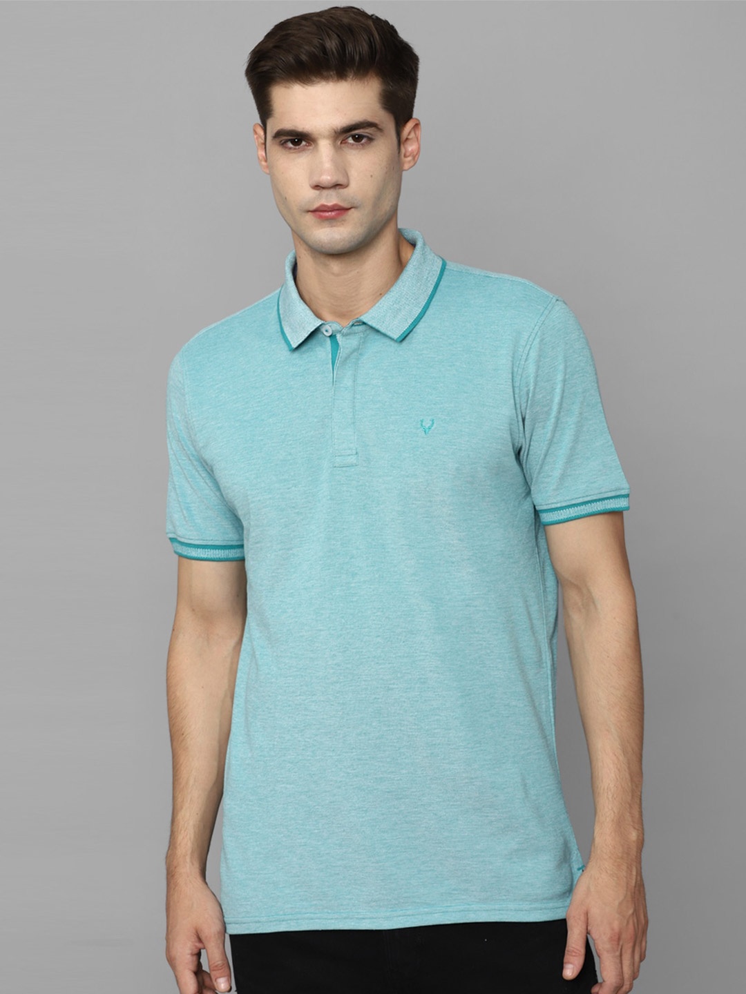 

Allen Solly Men Polo Collar Applique T-shirt, Blue