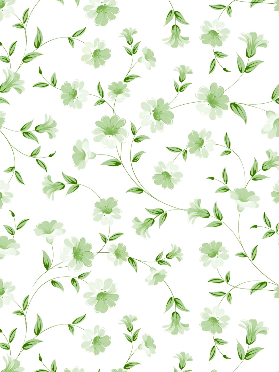 

KSHIRSA White & Green Floral Printed Self-Adhesive Wallpaper Sticker