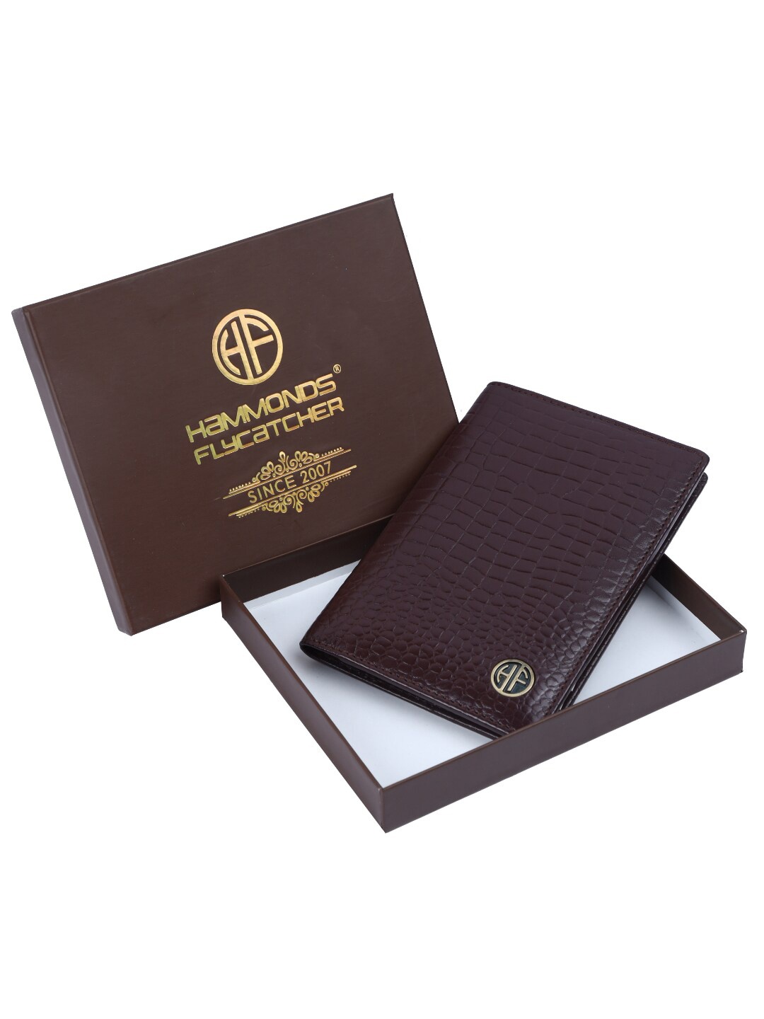 

HAMMONDS FLYCATCHER Unisex Textured Leather Card Holder, Brown