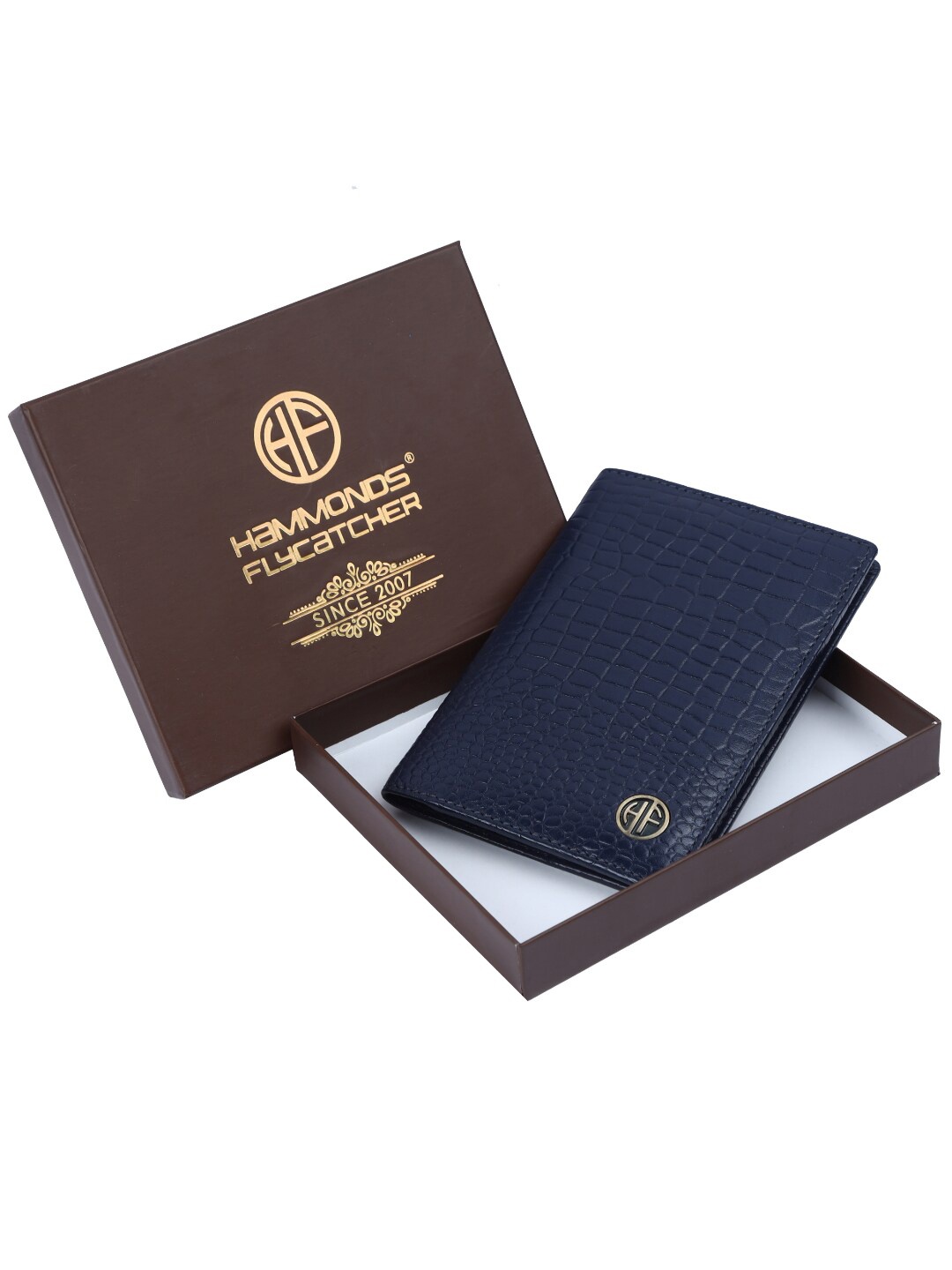 

HAMMONDS FLYCATCHER Unisex Textured Leather Card Holder Holder, Blue