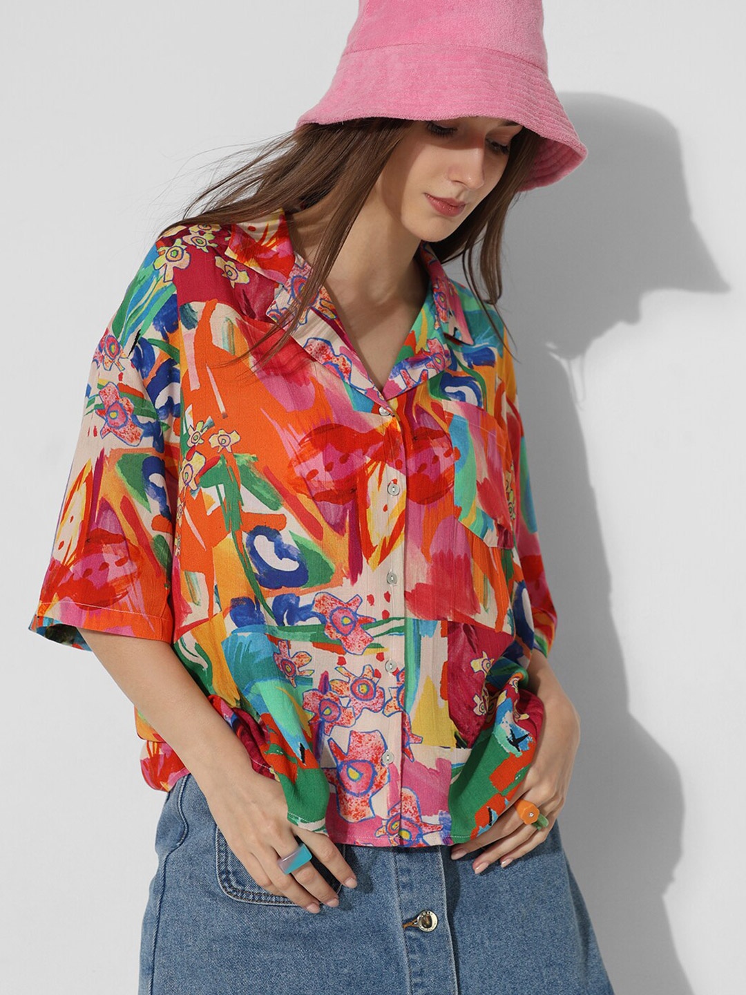 

ONLY Women Opaque Printed Casual Shirt, Assorted