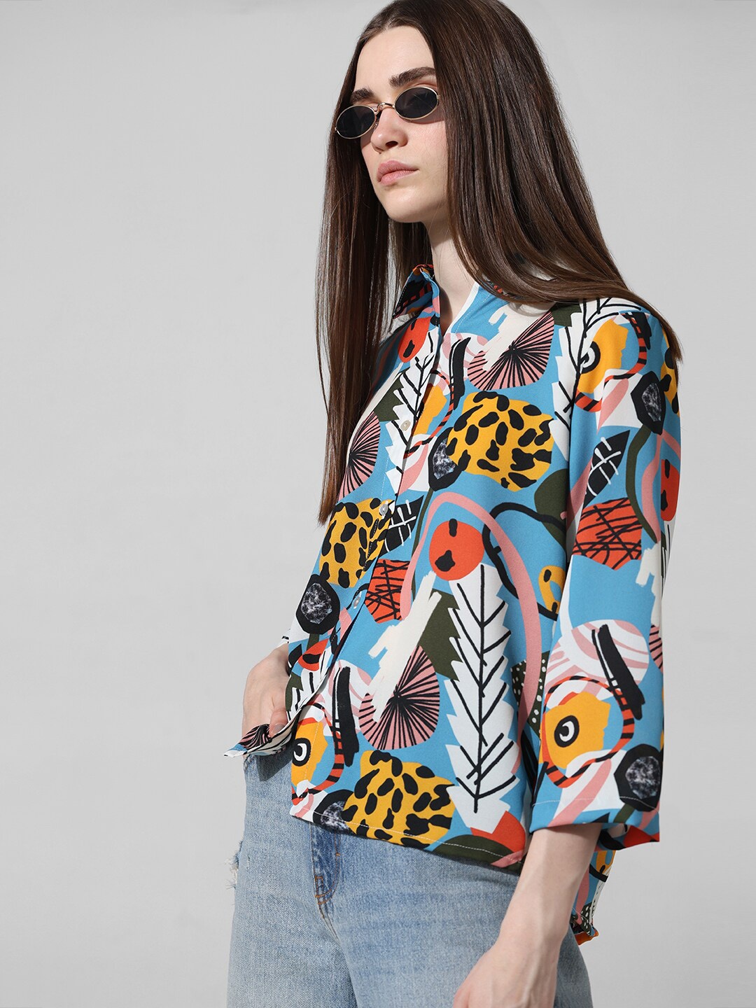 

ONLY Women Floral Opaque Printed Casual Shirt, Yellow