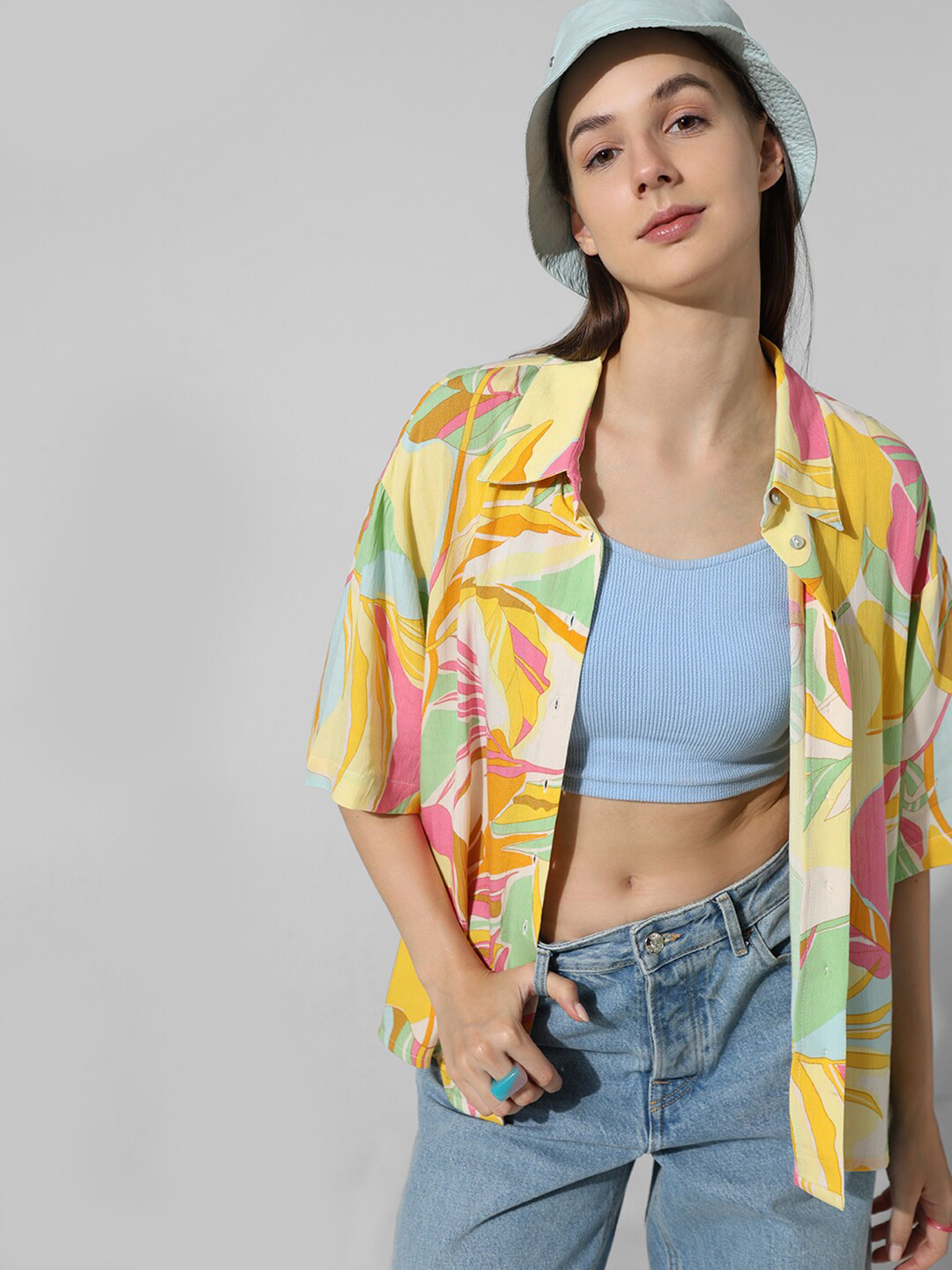 

ONLY Women Floral Opaque Printed Casual Shirt, Yellow