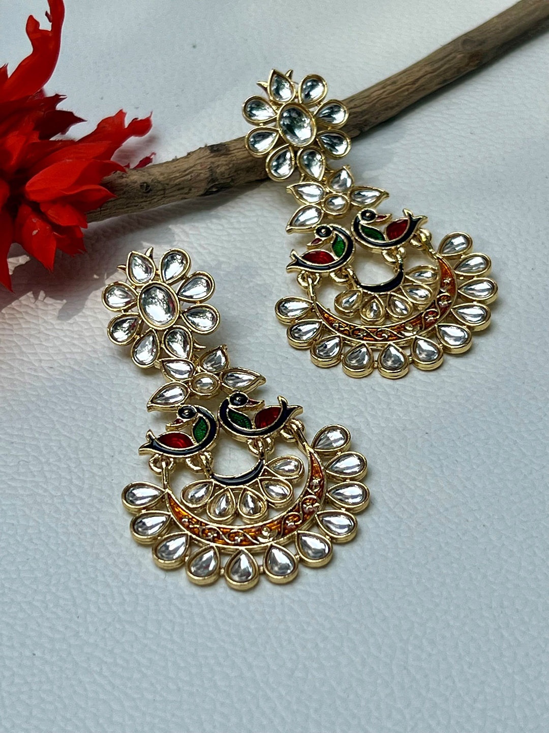 

Prettilicious Contemporary Chandbalis Earrings, Multi