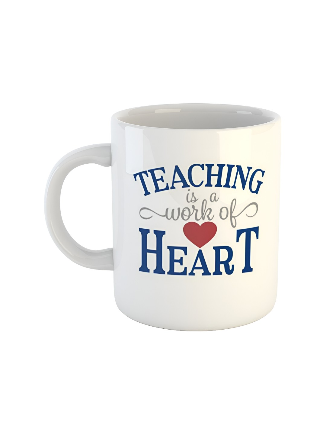 

ARTBUG White & White Printed Ceramic Glossy Core Set of Cups and Mugs