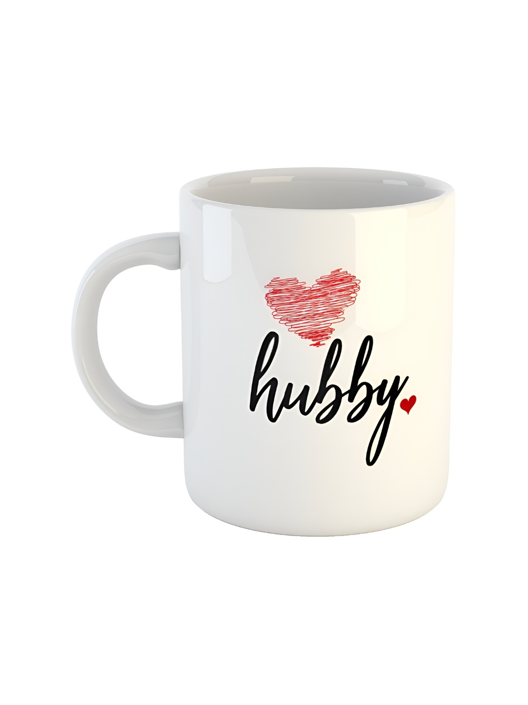 

ARTBUG White & White Printed Ceramic Glossy Core Set of Cups and Mugs