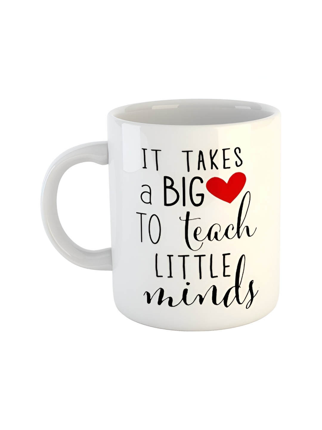 

ARTBUG White & White Printed Ceramic Glossy Core Set of Cups and Mugs