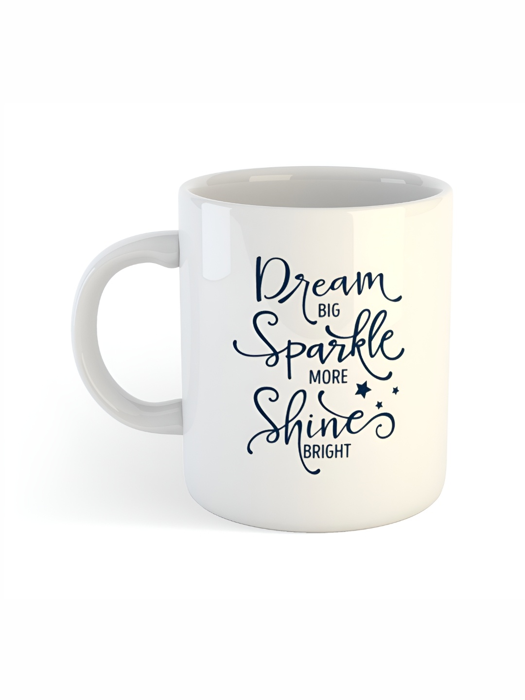 

ARTBUG White & White Printed Ceramic Glossy Core Set of Cups and Mugs