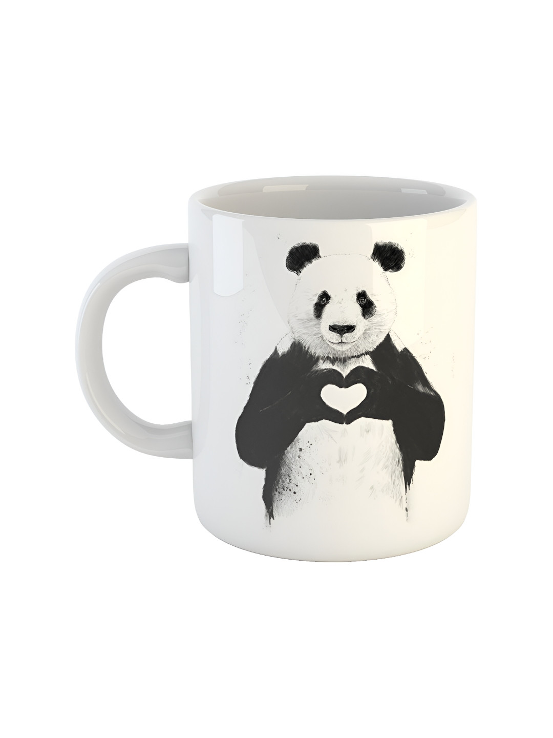 

ARTBUG White & White Printed Ceramic Glossy Core Set of Cups and Mugs