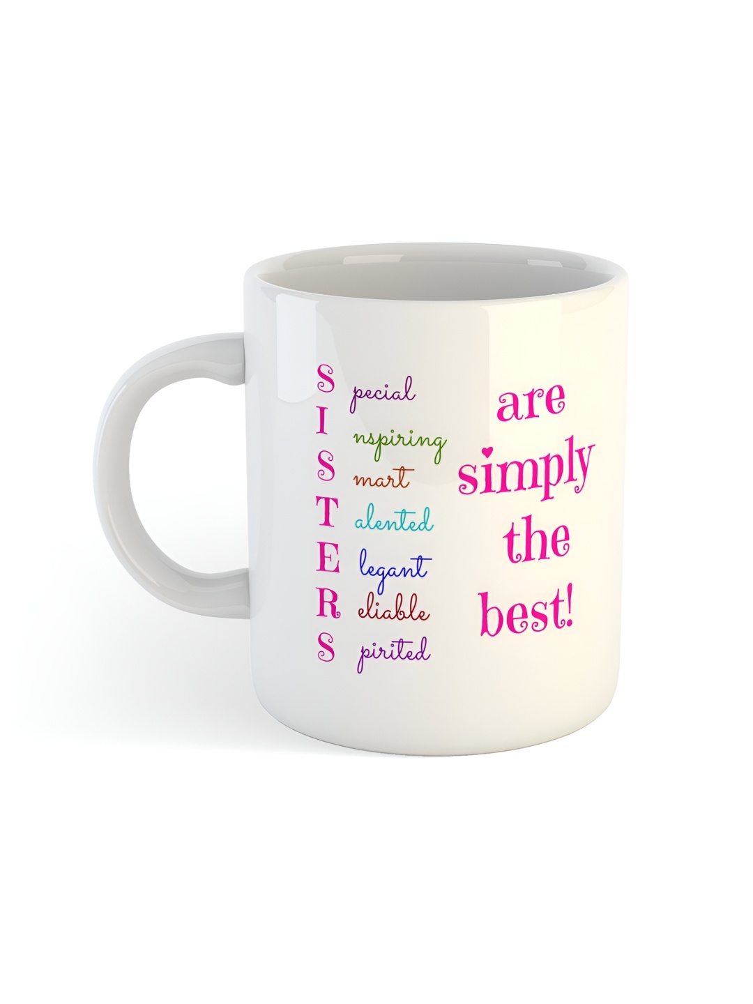 

ARTBUG White & White Printed Ceramic Glossy Core Set of Cups and Mugs