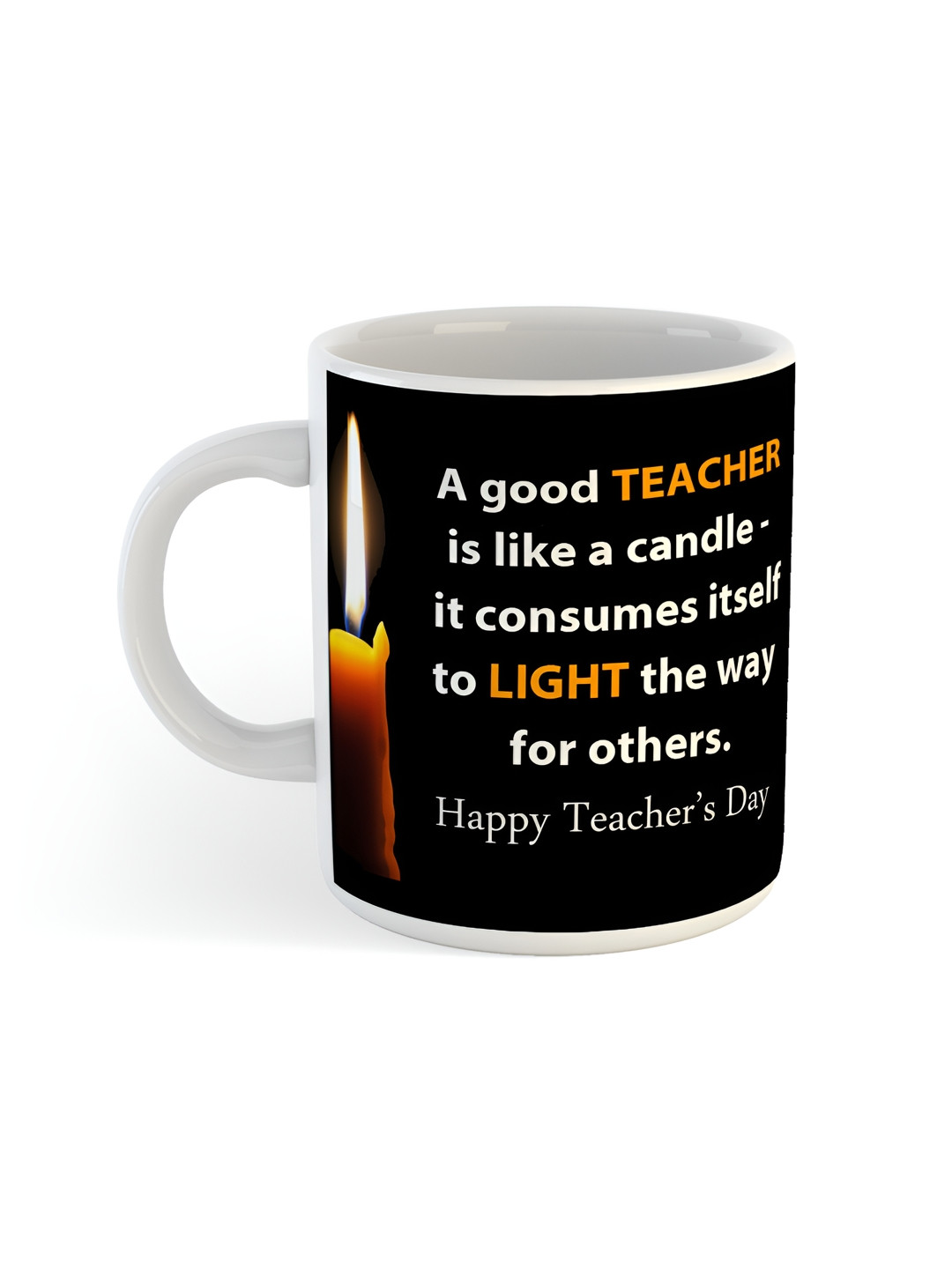 

ARTBUG White & White Printed Ceramic Glossy Core Set of Cups and Mugs