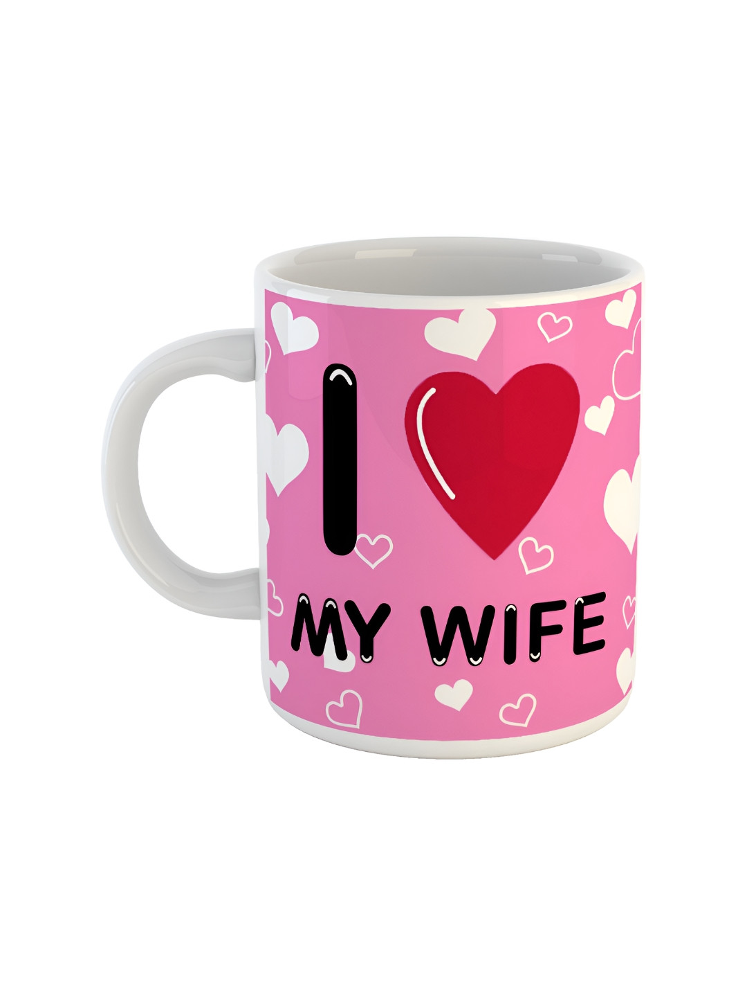 

ARTBUG White & White Printed Ceramic Glossy Core Set of Cups and Mugs