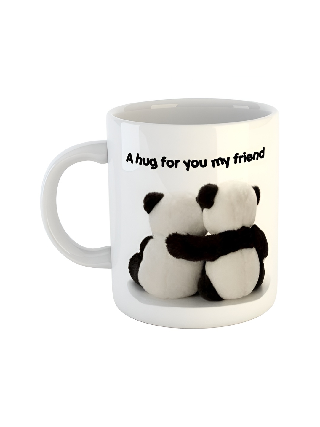 

ARTBUG White & White Printed Ceramic Glossy Core Set of Cups and Mugs
