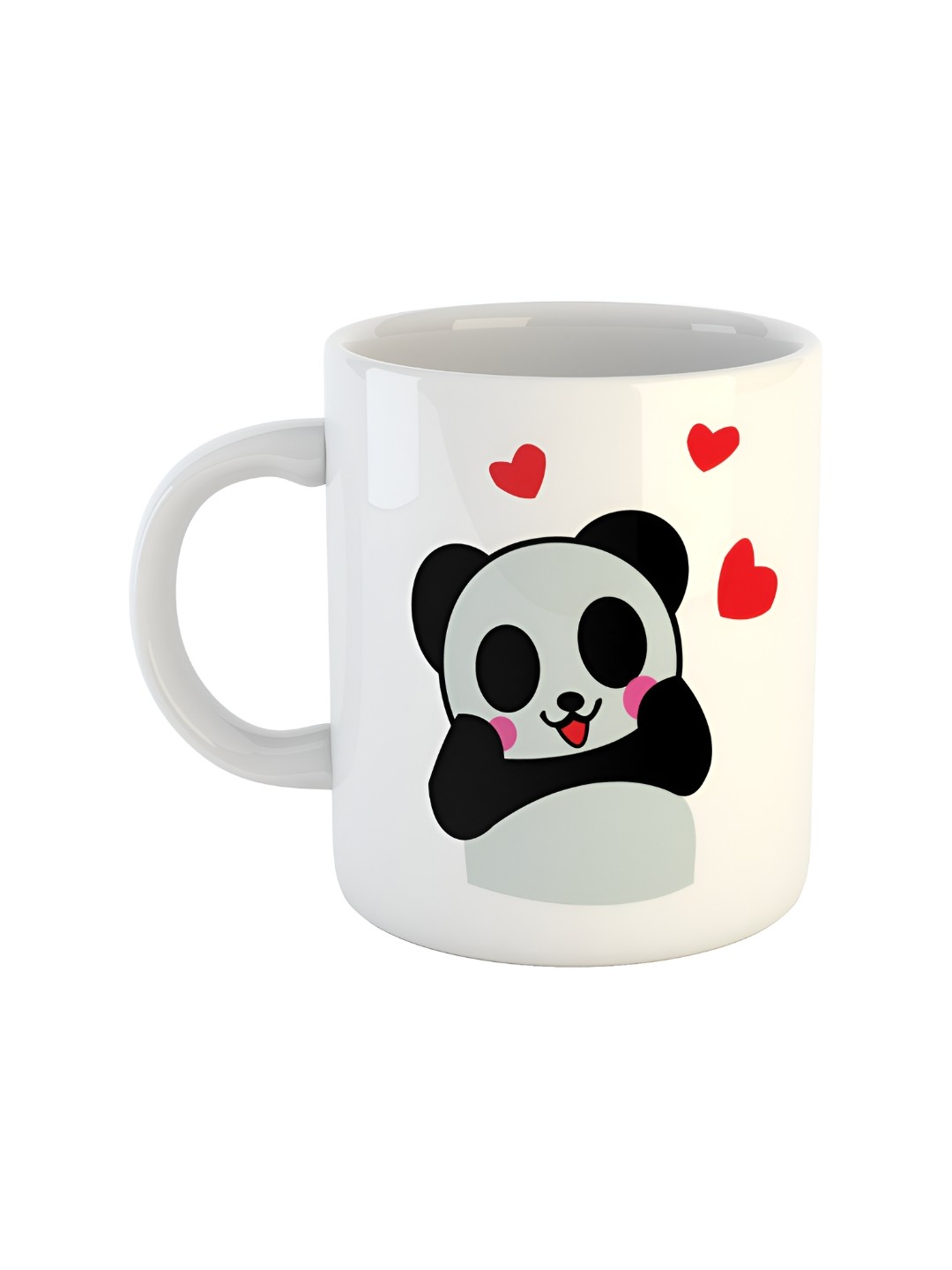 

ARTBUG White & White Printed Ceramic Glossy Core Set of Cups and Mugs