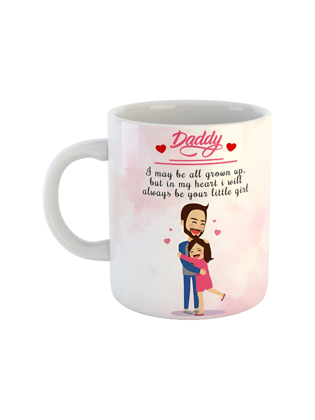 

ARTBUG White & White Printed Ceramic Glossy Core Set of Cups and Mugs