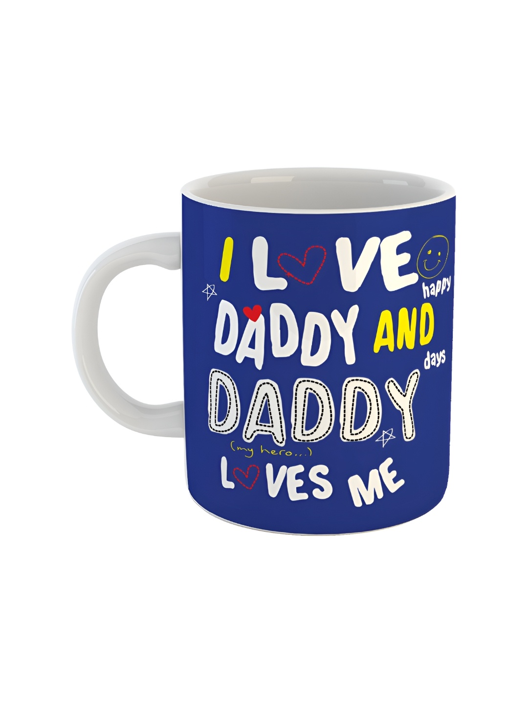 

ARTBUG White & White Printed Ceramic Glossy Core Set of Cups and Mugs