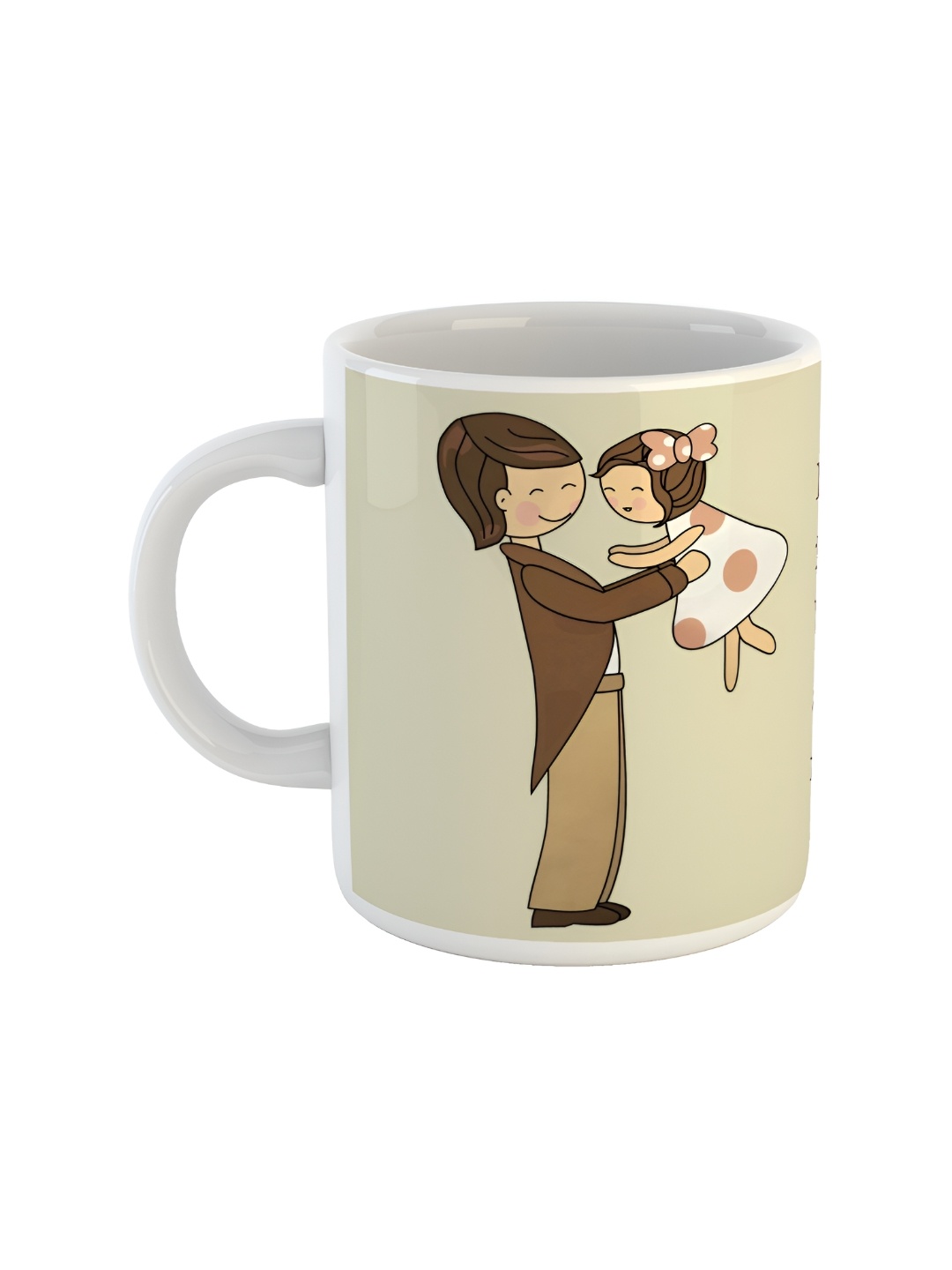 

ARTBUG White & White Printed Ceramic Glossy Core Set of Cups and Mugs