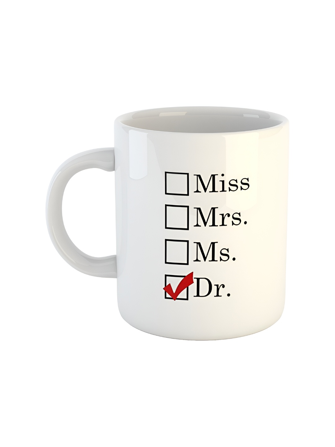 

ARTBUG White & White Printed Ceramic Glossy Core Set of Cups and Mugs