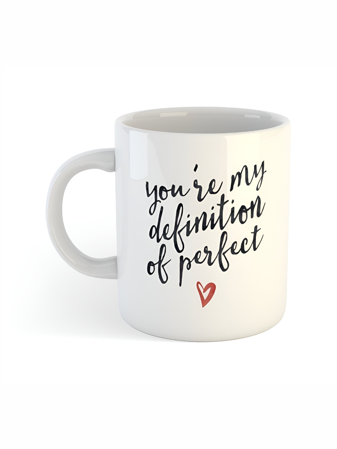 

ARTBUG White & White Printed Ceramic Glossy Core Set of Cups and Mugs