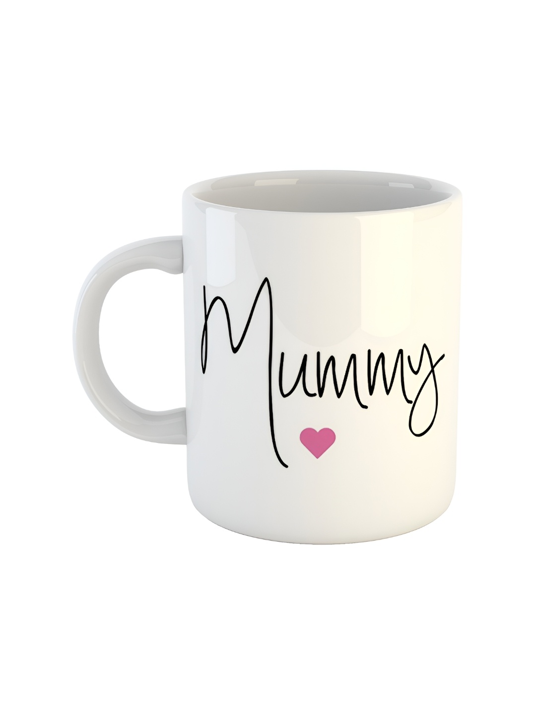 

ARTBUG White & White Printed Ceramic Glossy Core Set of Cups and Mugs