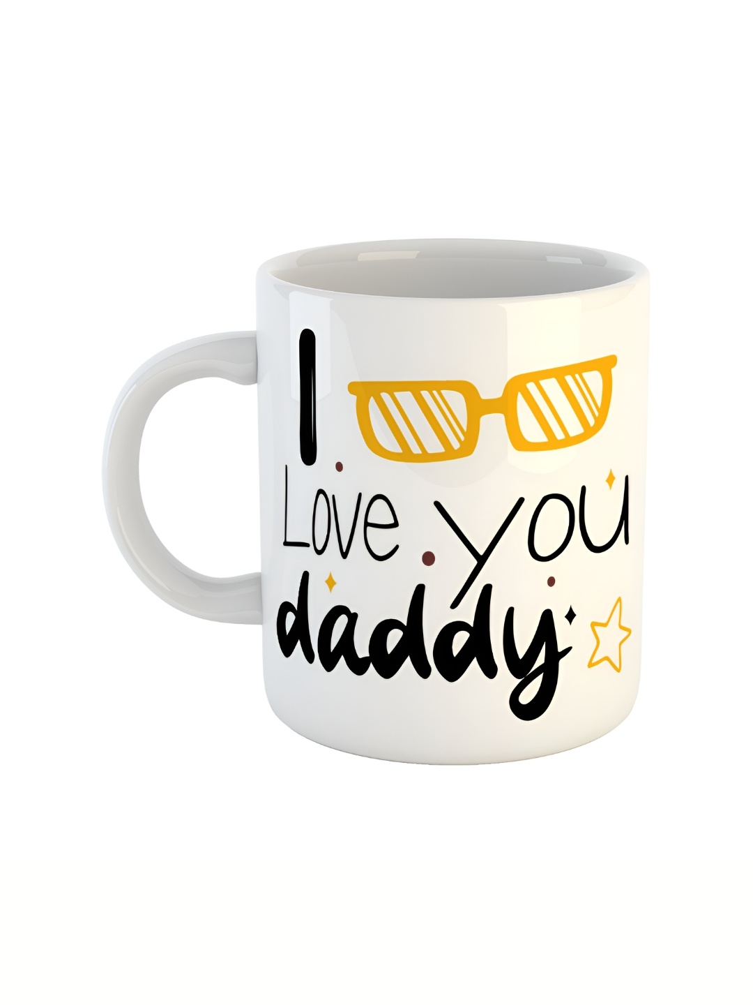 

ARTBUG White & White Printed Ceramic Glossy Core Set of Cups and Mugs