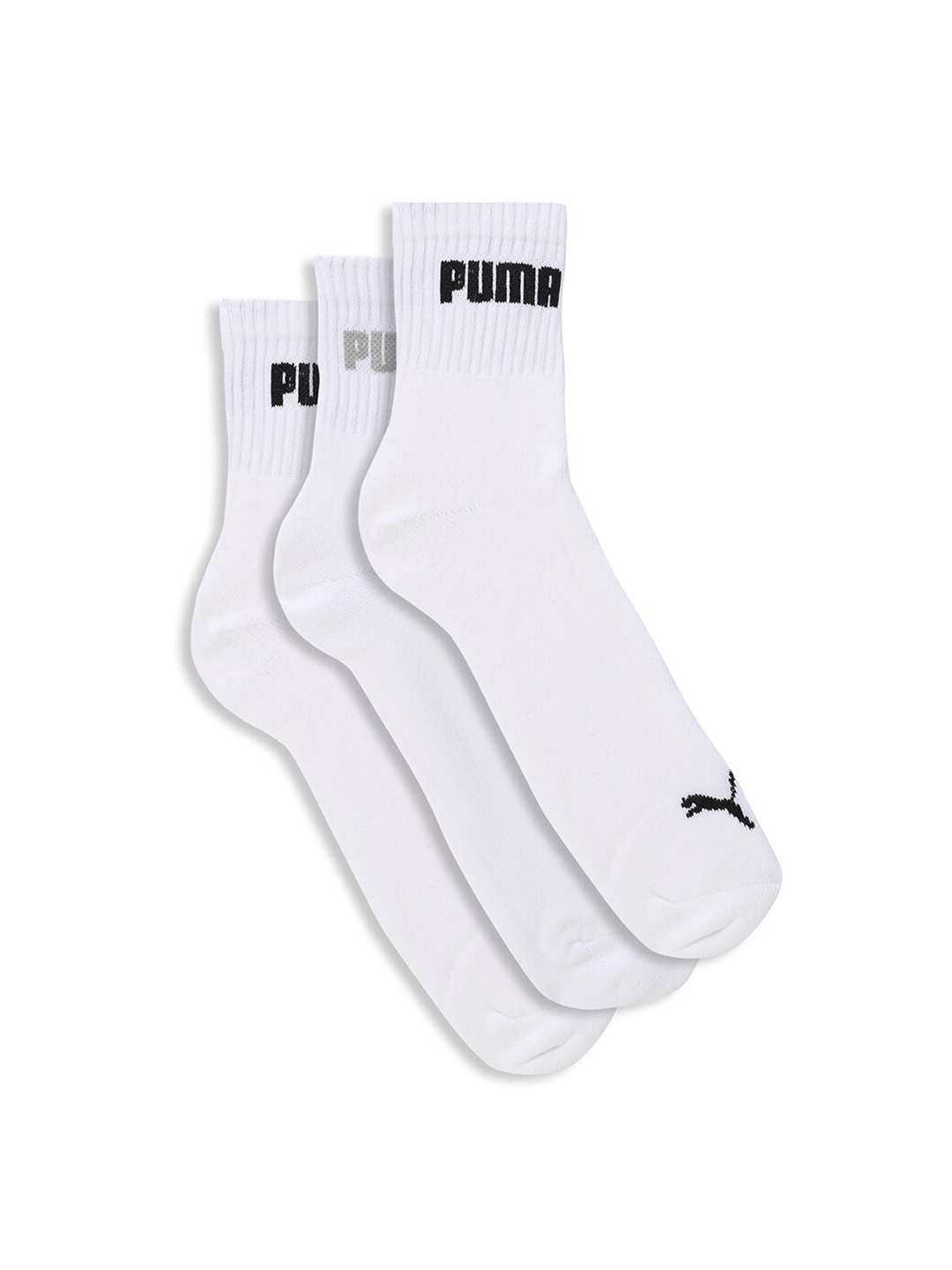 

Puma Sport Quarter Unisex Pack Of 3 Quarter Cotton Ankle-Length Socks, White