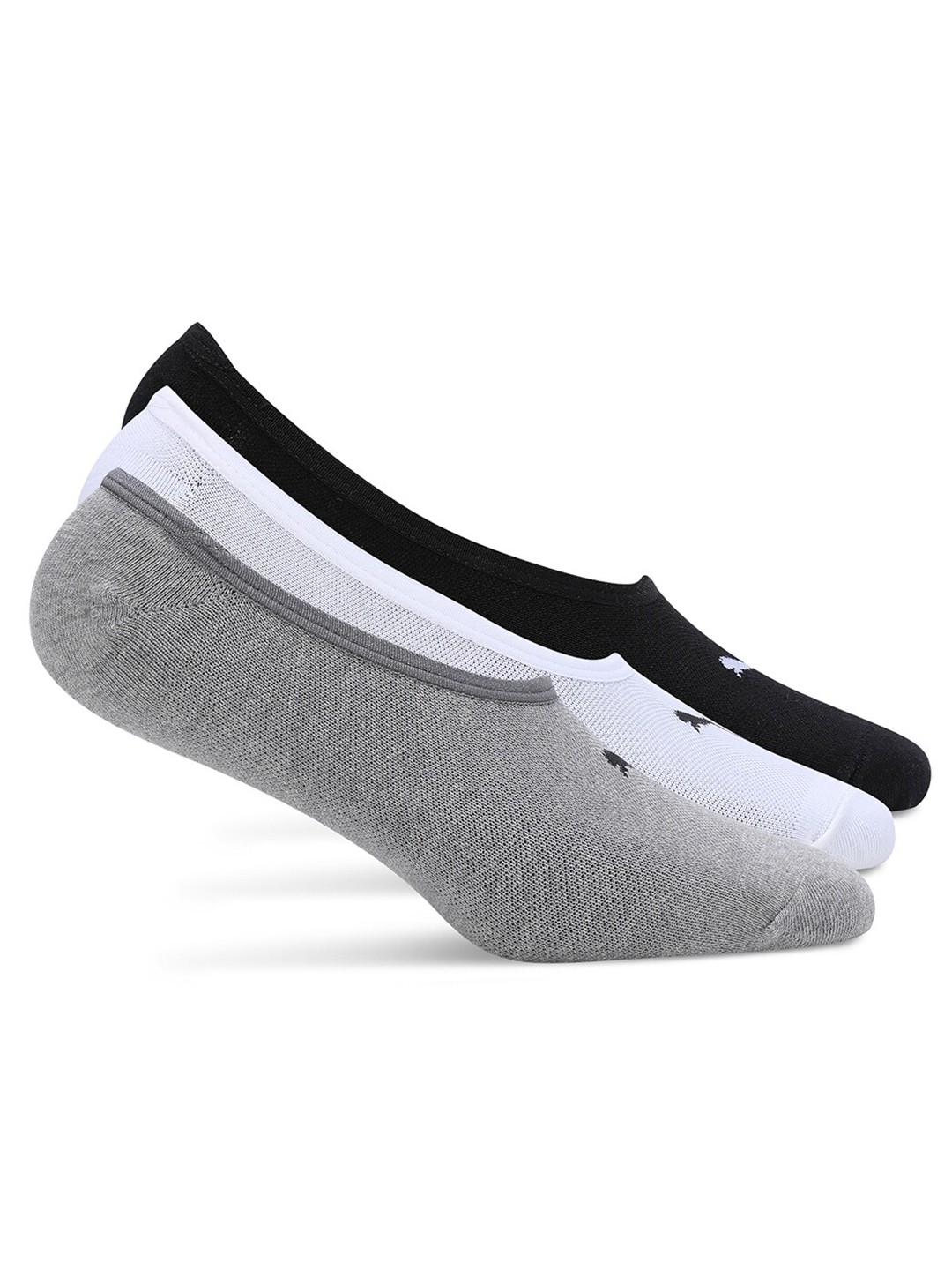 

Puma Unisex Pack of 3 Printed Cotton Shoe-Liner Socks, Black