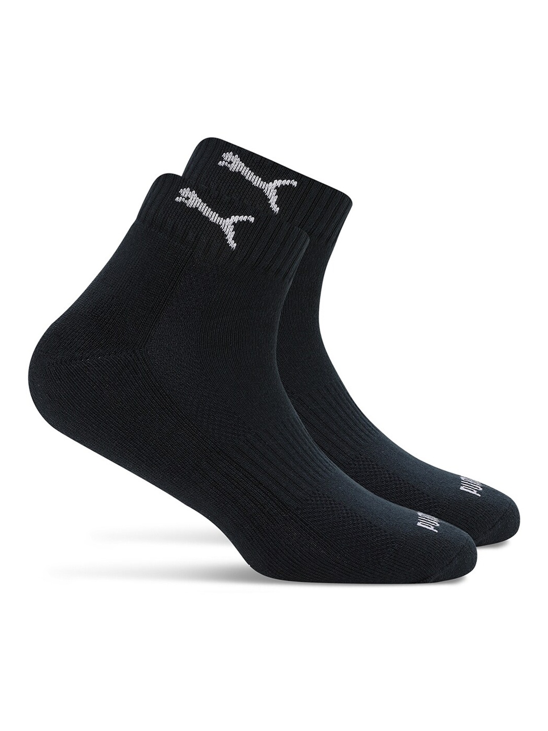 

Puma Unisex Pack of 2 Printed Cotton Above Ankle-Length Socks, Black