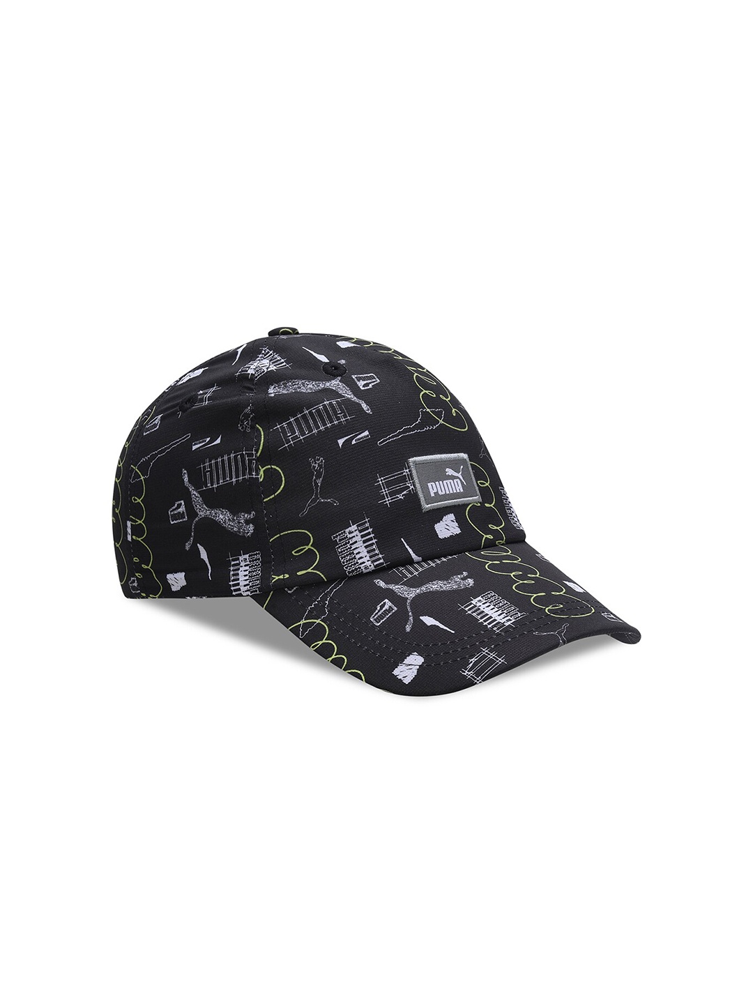 Puma Brand Love Unisex Printed Baseball Cap, Black