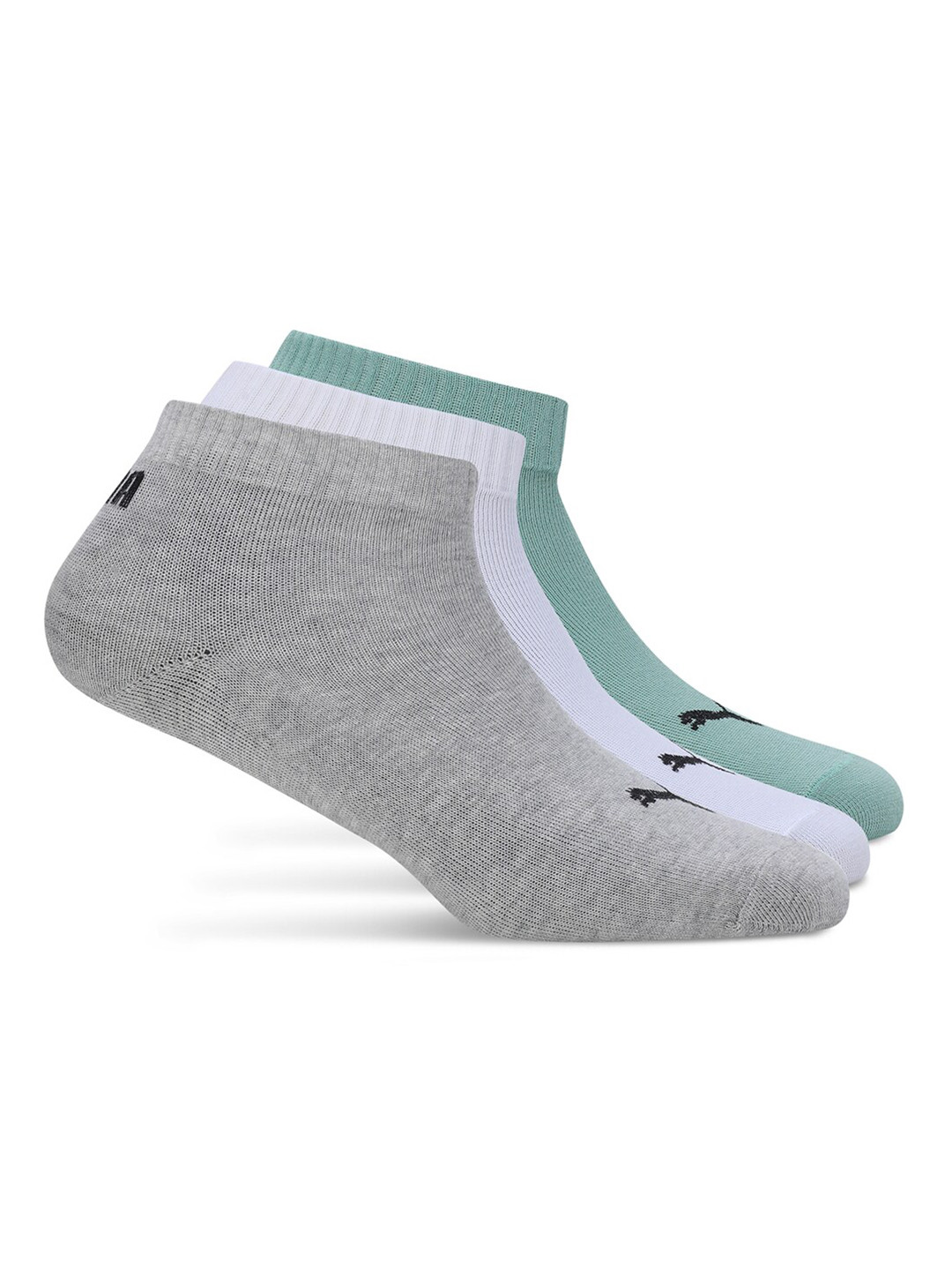 

Puma Unisex Pack of 3 Shoe-Liner Cotton Socks, Grey