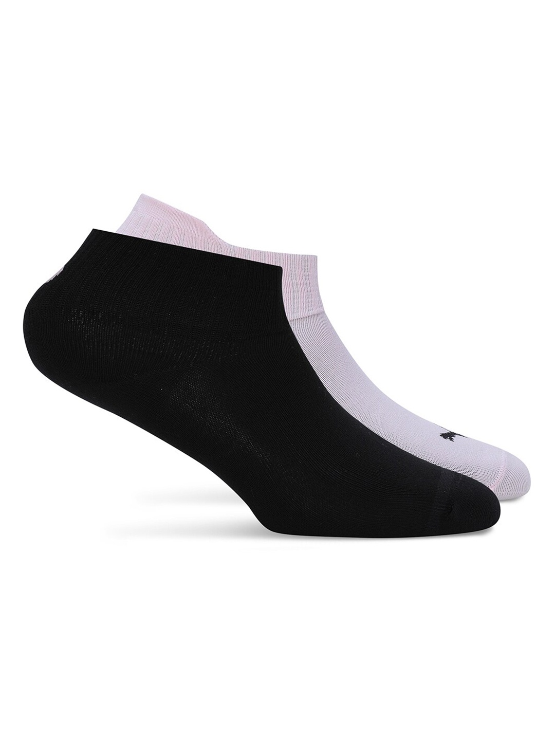 

Puma Women Pack of 2 Printed Cotton Ankle-Length Socks, Black