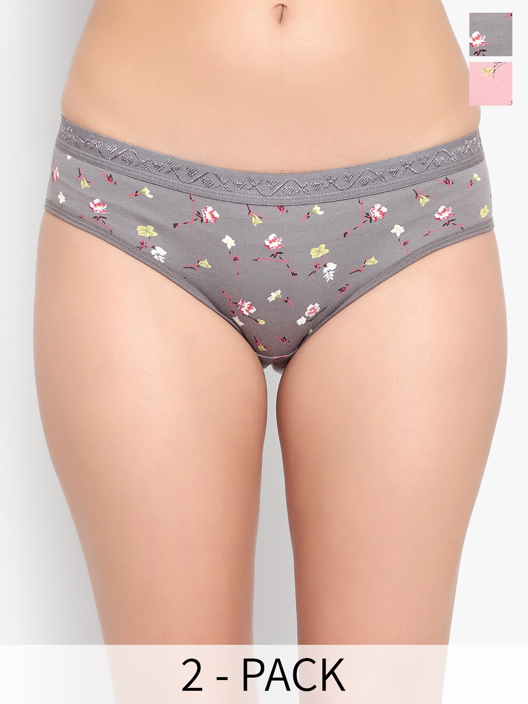 

Bruchi CLUB Pack Of 2 Assorted Pure Cotton Hipster Briefs ]