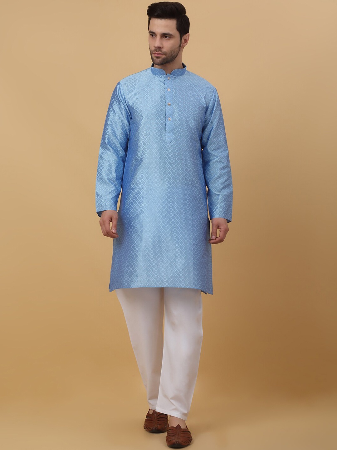 

KRAFT INDIA Regular Kurta with Pyjama, Blue