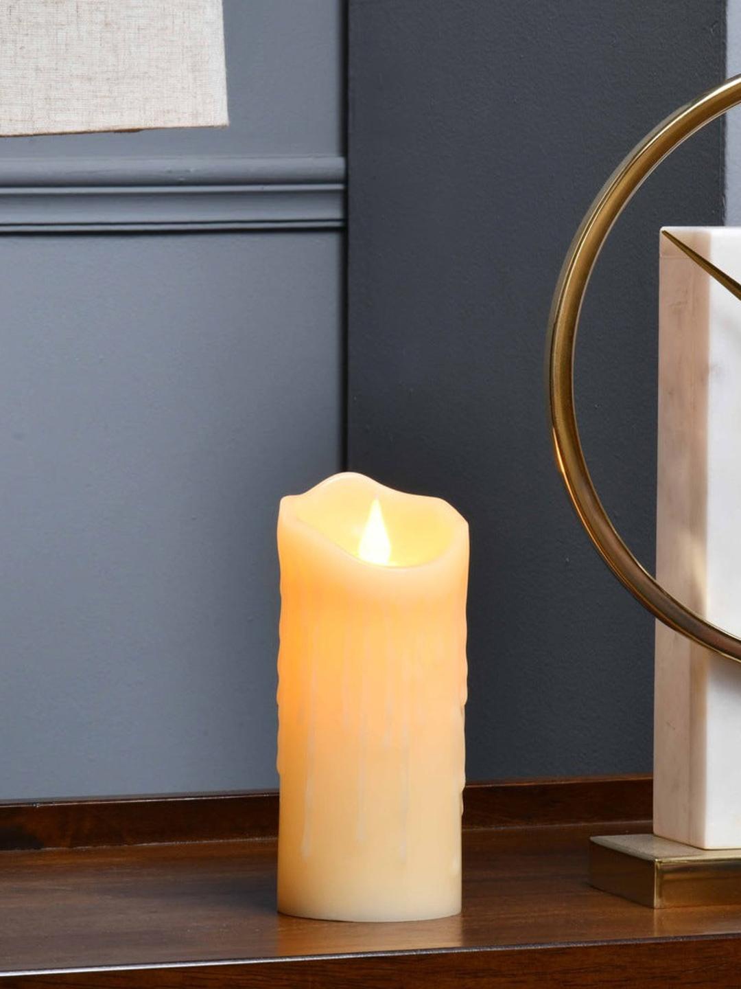 

Athome by Nilkamal Cream Flameless Battery Operated LED Candle