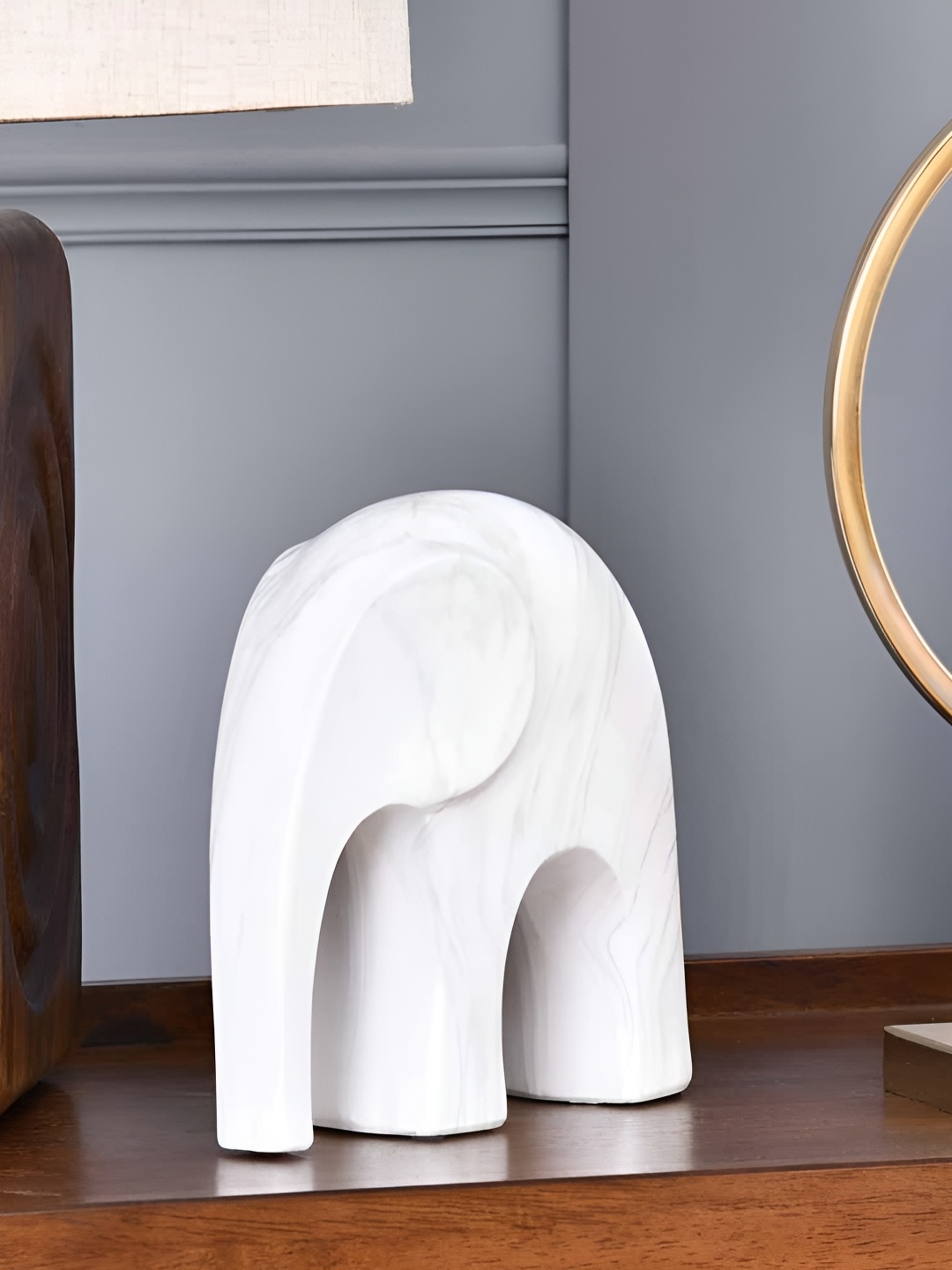 

Athome by Nilkamal White Ceramic Elephant Figurine Showpiece