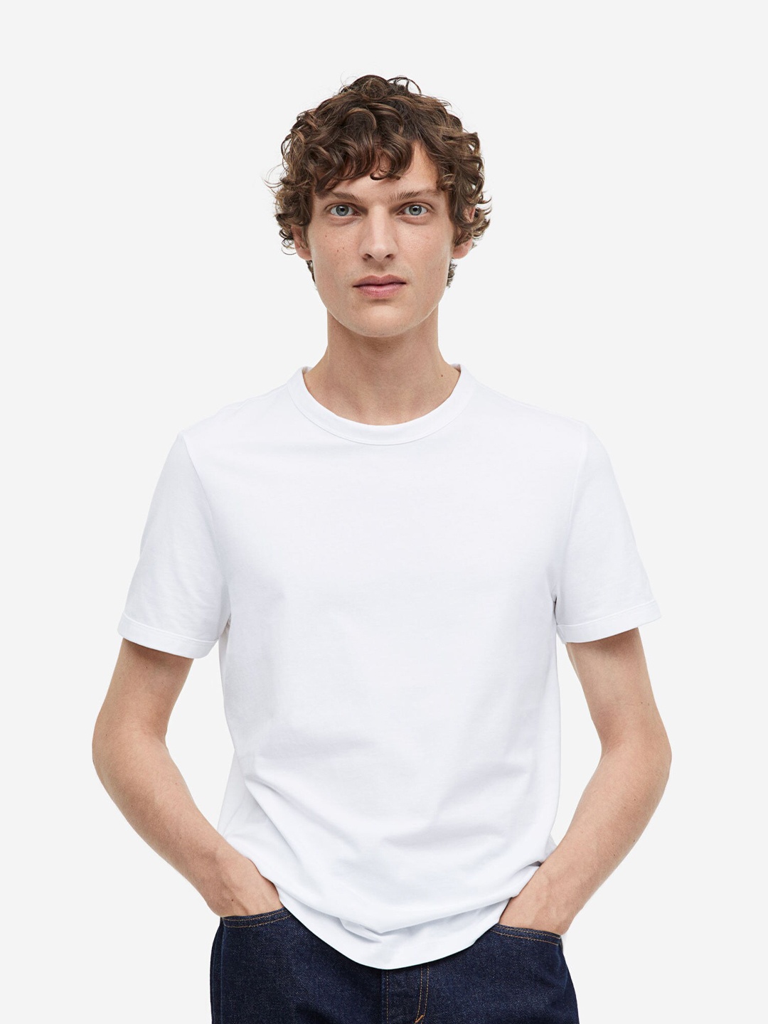 

H&M Slim Fit Cotton T-Shirt, White