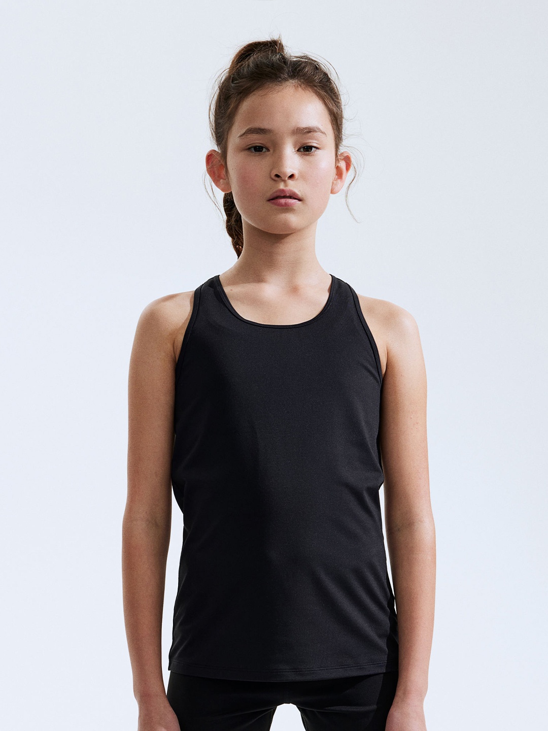 

H&M Girls 2-Pack DryMove Sports Vest Tops, Black