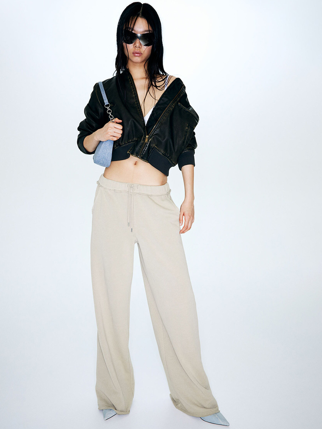 

H&M Women Straight Joggers, Beige