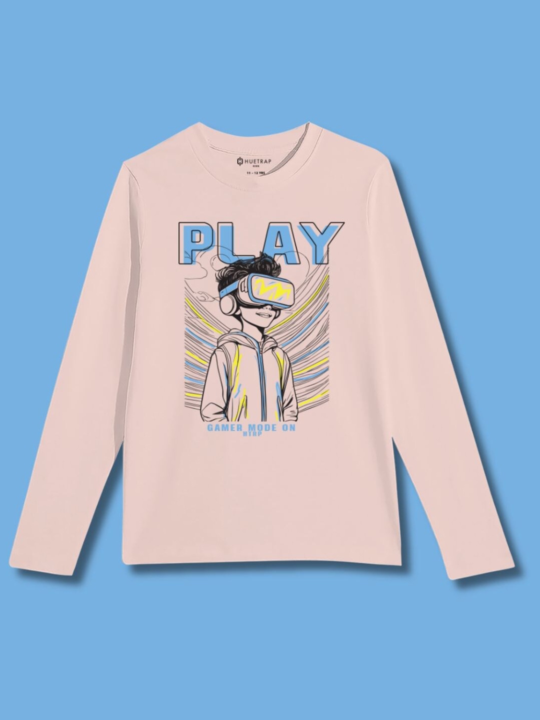 

Huetrap Boys Graphic Printed Round Neck Pure Cotton T-shirt, Pink