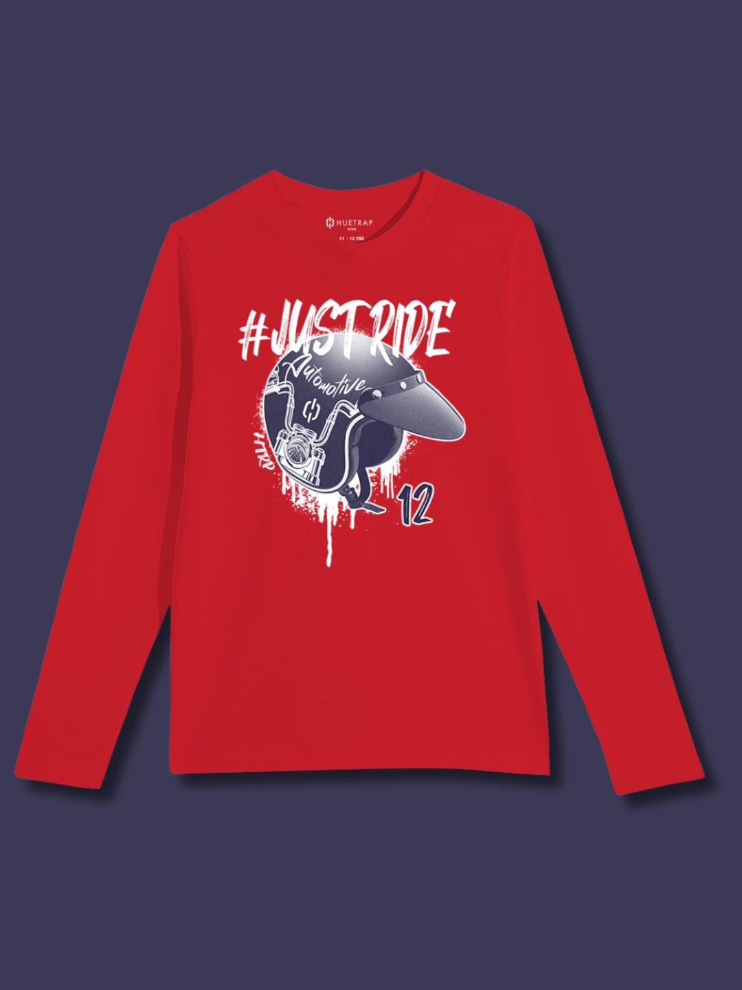 

Huetrap Boys Graphic Printed Pure Cotton T-Shirt, Red