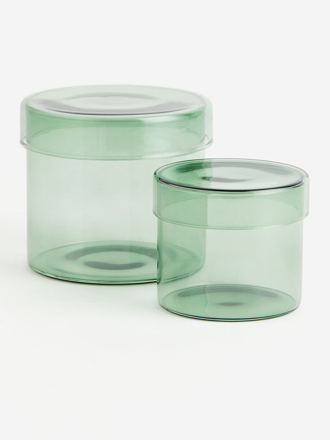

H&M Green Small Glass Box With A Lid