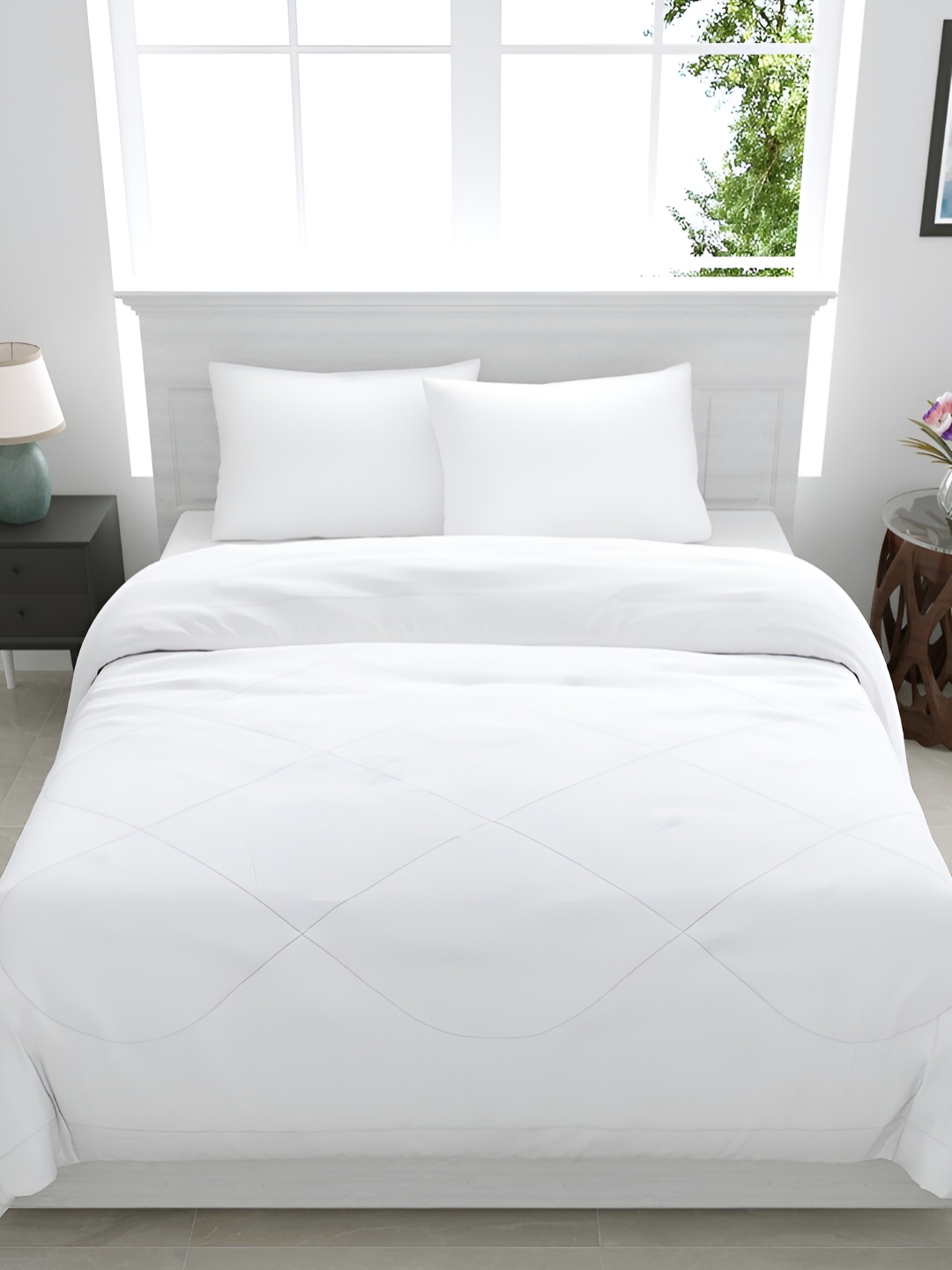 

GYT White Microfiber Mild Winter Single Bed Comforter